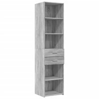 vidaXL Highboard Grau Sonoma 45x42,5x185 cm Holzwerkstoff