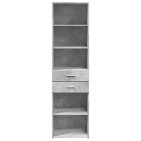 vidaXL Highboard Betongrau 50x42,5x185 cm Holzwerkstoff