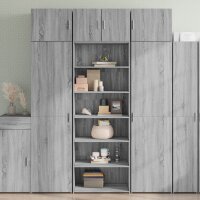 vidaXL Highboard Grau Sonoma 70x41x185 cm Holzwerkstoff