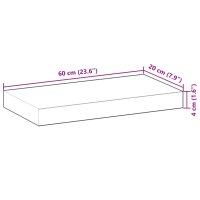 vidaXL Tischplatte 60x20x4 cm Rechteckig Massivholz Akazie