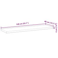 vidaXL Tischplatte 140x40x4 cm Rechteckig Massivholz Akazie