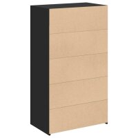 vidaXL Highboard Schwarz 70x41x124 cm Holzwerkstoff