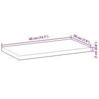 vidaXL Schweberegale 3 Stk. 40x20x2 cm Massivholz Akazie Unbehandelt