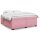 vidaXL Boxspringbett mit Matratze Rosa 200x200 cm Samt