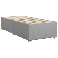 vidaXL Boxspringbett mit Matratze Hellgrau 100x200 cm Stoff