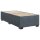 vidaXL Boxspringbett mit Matratze Dunkelgrau 100x200 cm Samt