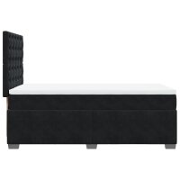 vidaXL Boxspringbett mit Matratze Schwarz 100x200 cm Samt