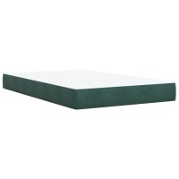 vidaXL Boxspringbett mit Matratze Dunkelgr&uuml;n 120x190 cm Samt