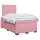 vidaXL Boxspringbett mit Matratze Rosa 120x200 cm Samt