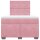 vidaXL Boxspringbett mit Matratze Rosa 120x200 cm Samt