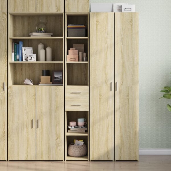 vidaXL Highboard Sonoma-Eiche 30x42,5x185 cm Holzwerkstoff