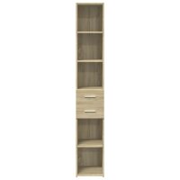 vidaXL Highboard Sonoma-Eiche 30x42,5x185 cm Holzwerkstoff