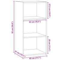 vidaXL Sideboard Sonoma-Eiche 45x41x93 cm Holzwerkstoff