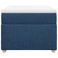 vidaXL Boxspringbett mit Matratze Blau 90x190 cm Stoff