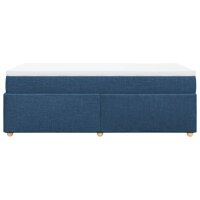 vidaXL Boxspringbett mit Matratze Blau 90x190 cm Stoff