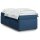 vidaXL Boxspringbett mit Matratze Blau 90x190 cm Stoff