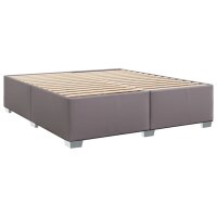 vidaXL Boxspringbett mit Matratze Grau 200x200 cm Kunstleder