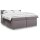 vidaXL Boxspringbett mit Matratze Grau 200x200 cm Kunstleder