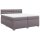 vidaXL Boxspringbett mit Matratze Grau 200x200 cm Kunstleder