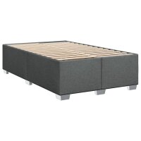 vidaXL Boxspringbett mit Matratze Dunkelgrau 120x200 cm Stoff