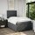 vidaXL Boxspringbett mit Matratze Dunkelgrau 120x190 cm Stoff