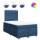 vidaXL Boxspringbett mit Matratze Blau 120x200 cm Stoff