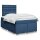 vidaXL Boxspringbett mit Matratze Blau 120x200 cm Stoff