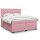 vidaXL Boxspringbett mit Matratze Rosa 200x200 cm Samt