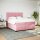 vidaXL Boxspringbett mit Matratze Rosa 200x200 cm Samt