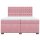 vidaXL Boxspringbett mit Matratze Rosa 200x200 cm Samt