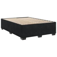 vidaXL Boxspringbett mit Matratze Schwarz 160x200 cm Samt