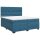 vidaXL Boxspringbett mit Matratze Blau 200x200 cm Samt