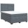 vidaXL Boxspringbett mit Matratze Dunkelgrau 140x190 cm Samt