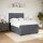 vidaXL Boxspringbett mit Matratze Dunkelgrau 140x190 cm Samt