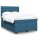 vidaXL Boxspringbett mit Matratze Blau 140x190 cm Samt