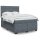 vidaXL Boxspringbett mit Matratze Dunkelgrau 160x200 cm Samt