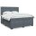 vidaXL Boxspringbett mit Matratze Dunkelgrau 200x200 cm Samt