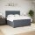 vidaXL Boxspringbett mit Matratze Dunkelgrau 200x200 cm Samt