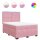 vidaXL Boxspringbett mit Matratze Rosa 140x200 cm Samt