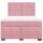 vidaXL Boxspringbett mit Matratze Rosa 140x200 cm Samt