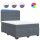 vidaXL Boxspringbett mit Matratze Dunkelgrau 140x200 cm Samt