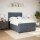 vidaXL Boxspringbett mit Matratze Dunkelgrau 140x200 cm Samt