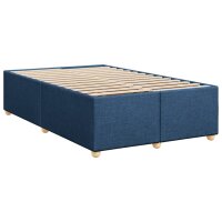 vidaXL Bettgestell Blau 120x190 cm Stoff