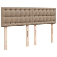 vidaXL Boxspringbett Matratze Cappuccino-Braun 160x200 cm Kunstleder