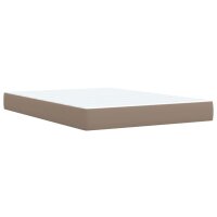 vidaXL Boxspringbett Matratze Cappuccino-Braun 160x200 cm Kunstleder