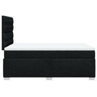 vidaXL Boxspringbett mit Matratze Schwarz 120x190 cm Stoff