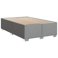 vidaXL Boxspringbett mit Matratze Hellgrau 120x200 cm Stoff