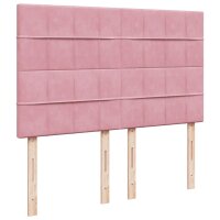 vidaXL Boxspringbett mit Matratze Rosa 160x200 cm Samt