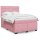 vidaXL Boxspringbett mit Matratze Rosa 160x200 cm Samt