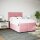 vidaXL Boxspringbett mit Matratze Rosa 160x200 cm Samt